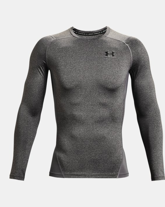 Men's HeatGear® Armour Long Sleeve, Gray, pdpMainDesktop image number 4